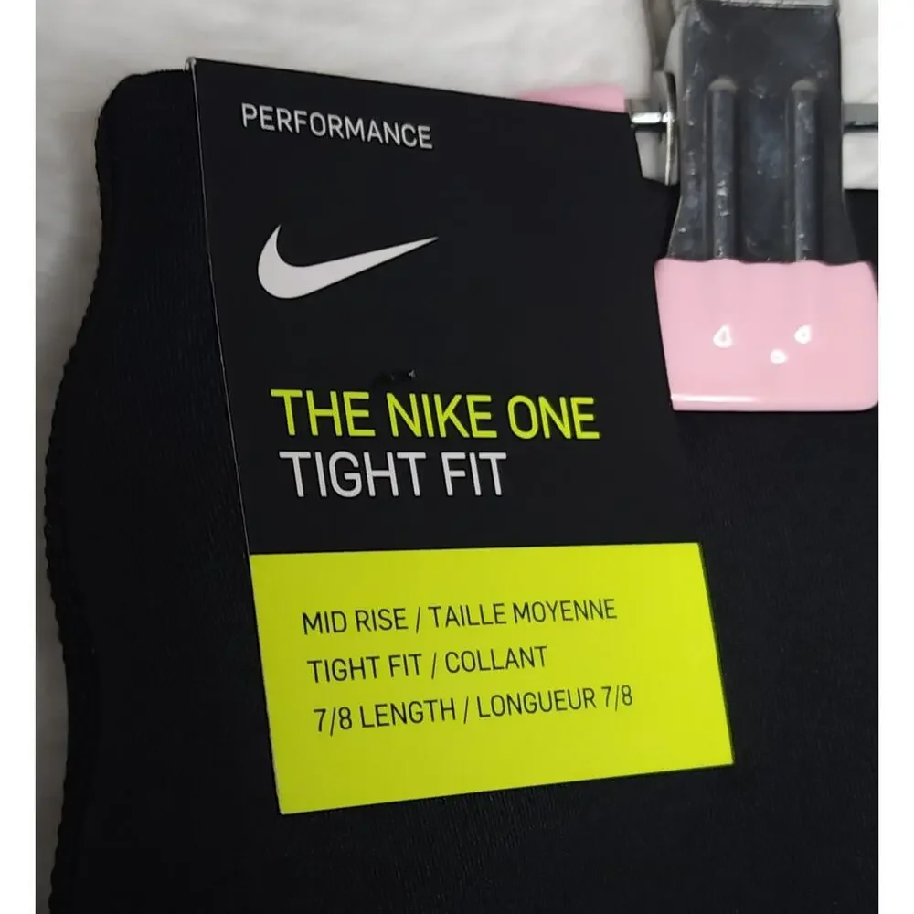 Women’s Nike Dry Training Pants Black With Gold Ankle Trim Size L